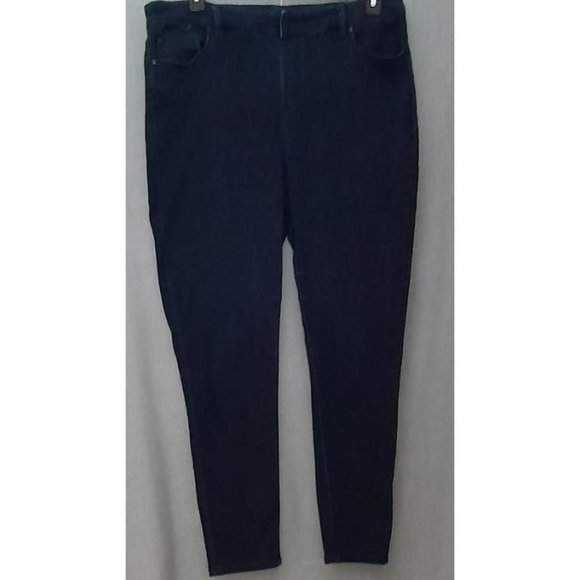 CHICO'S Platinum Navy Jegging Pants Size L - Picture 1 of 5